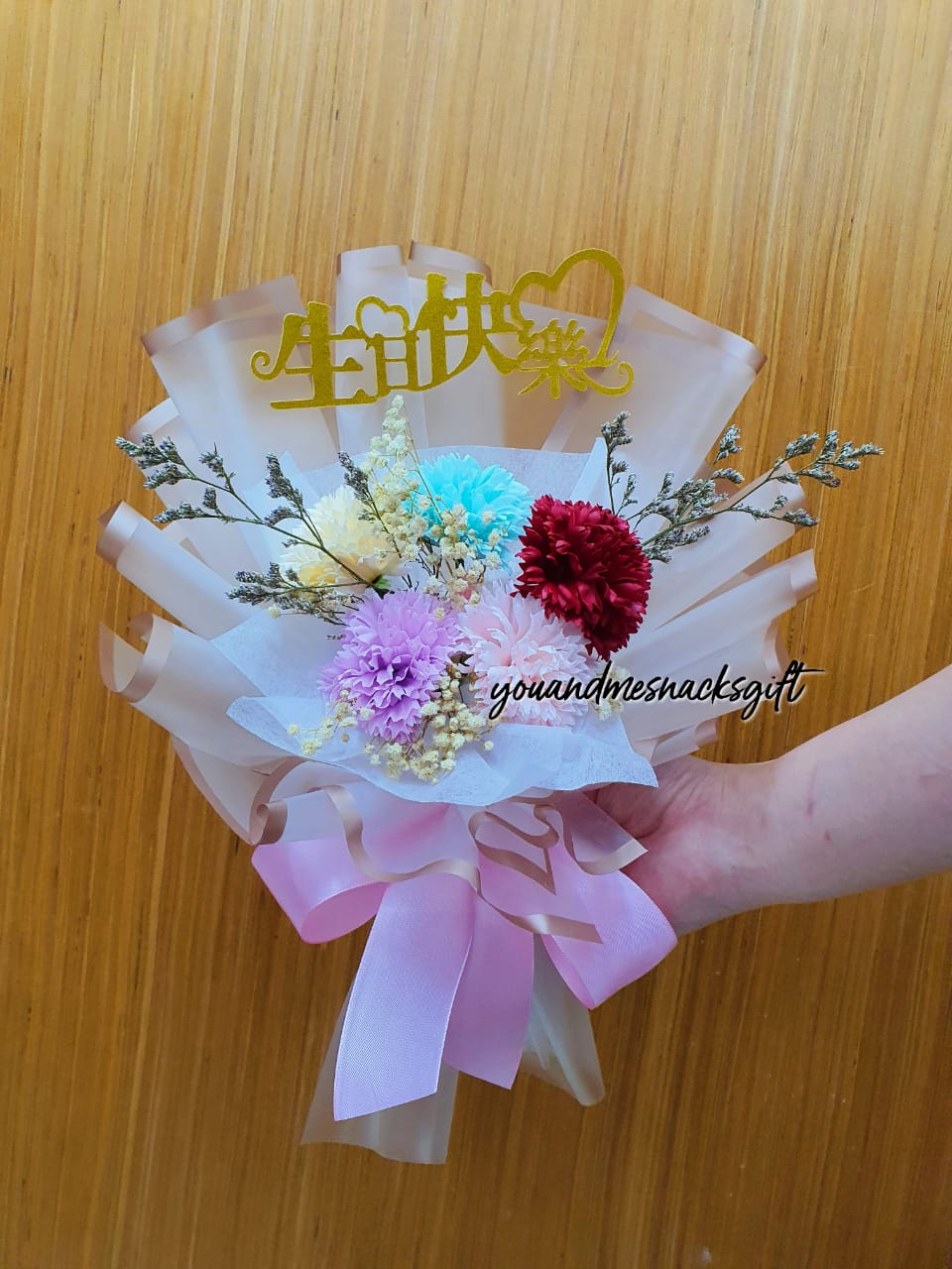 5朵香皂康乃馨花束