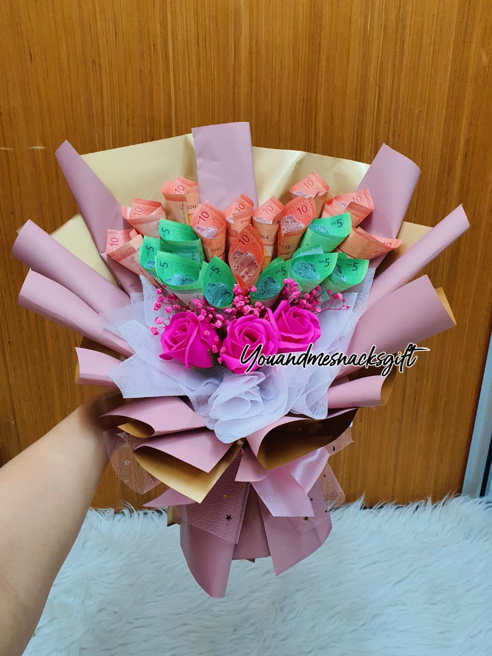 简单钱花束